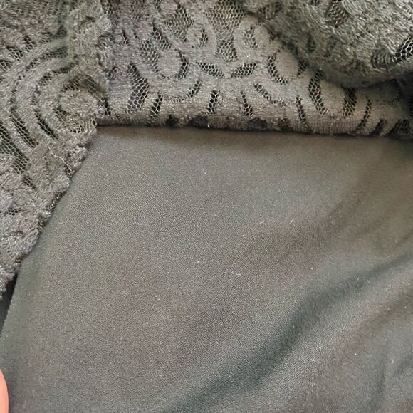 7 For All Mankind Black Sheer Ruffled Blouse with Bell Sleeves - Picture 2 of 9